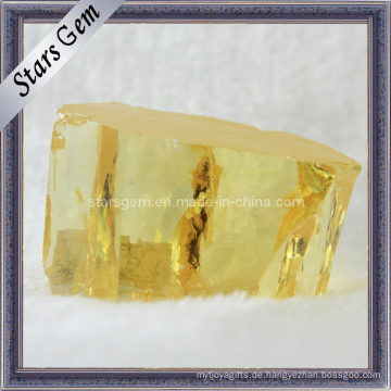 Pale Yellow Cubic Zirconia Rough / Rohmaterial